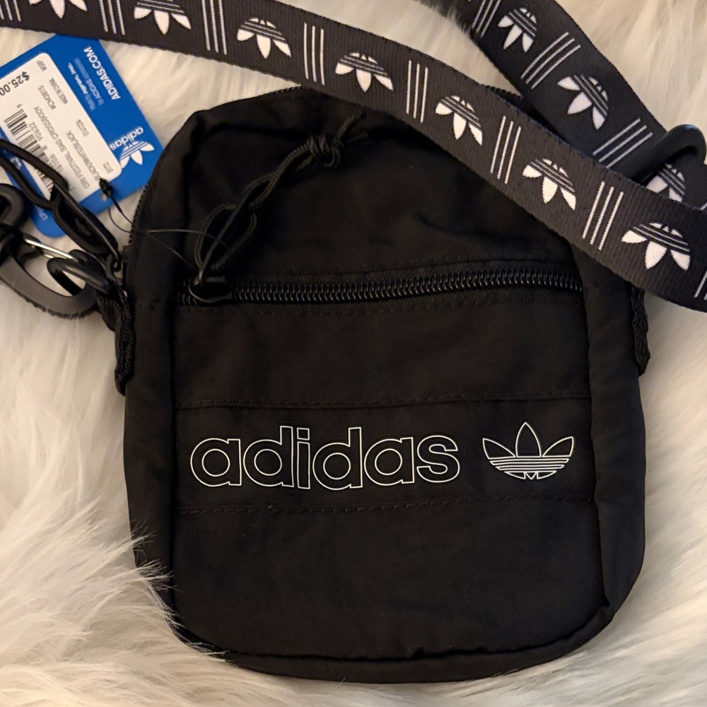 Adidas Black Belt Bag with Logo Strap